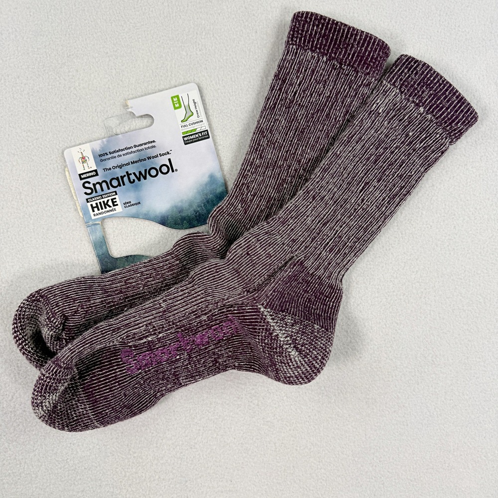 Smartwool Womens Hike Crew / Size M (7 - 9.5) / Bordeaux NEW